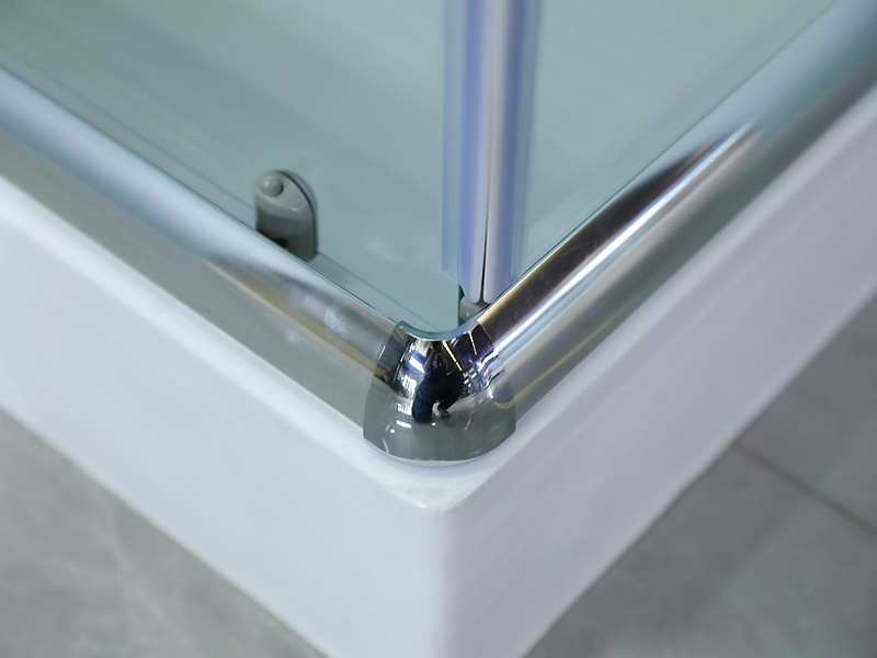 RE kromirani aluminijski okvir od kaljenog stakla četvrtasta klizna tuš kabina s kadom RE kromirani aluminijski okvir od kaljenog stakla četvrtasta klizna tuš kabina s kadom