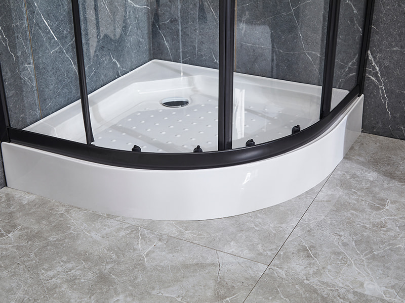 SE klizna staklena vrata za tuš kabinu, crni aluminijski profil SE klizna staklena vrata za tuš kabinu, crni aluminijski profil