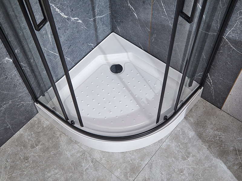 SE klizna staklena vrata za tuš kabinu, crni aluminijski profil SE klizna staklena vrata za tuš kabinu, crni aluminijski profil