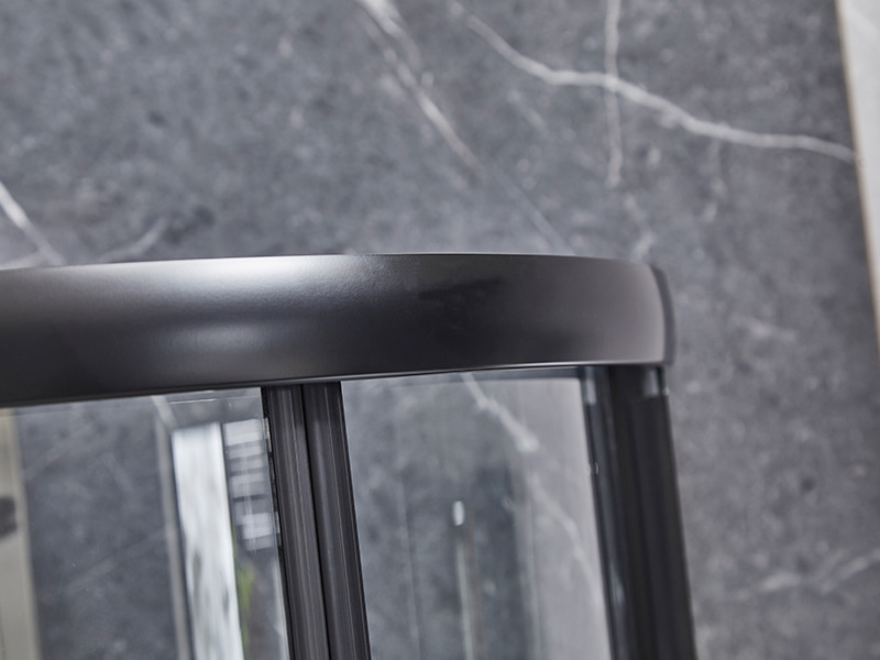 SE klizna staklena vrata za tuš kabinu, crni aluminijski profil SE klizna staklena vrata za tuš kabinu, crni aluminijski profil