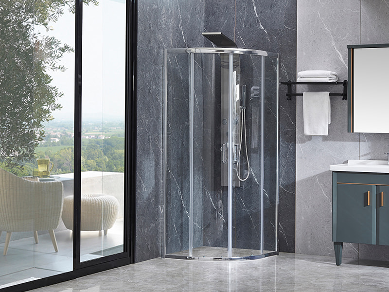 Klizna tuš kabina SE s kromiranim aluminijskim profilom za kupaonicu Klizna tuš kabina SE s kromiranim aluminijskim profilom za kupaonicu