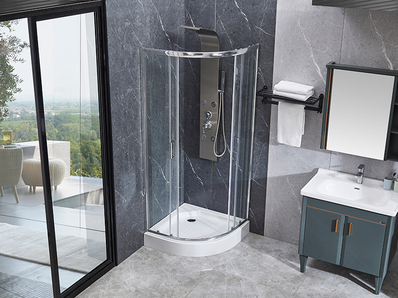 Klizna tuš kabina SE s kromiranim aluminijskim profilom za kupaonicu Klizna tuš kabina SE s kromiranim aluminijskim profilom za kupaonicu